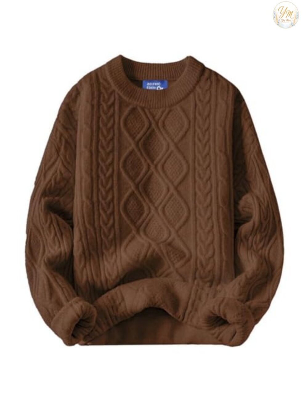 Aelfric Eden Oversized Sweater 90s Vintage Cable Knit Crewneck Pullover